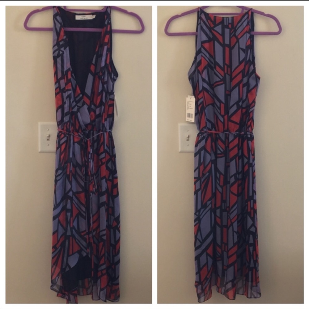 Robert Rodriguez silk geo high low dress size 6